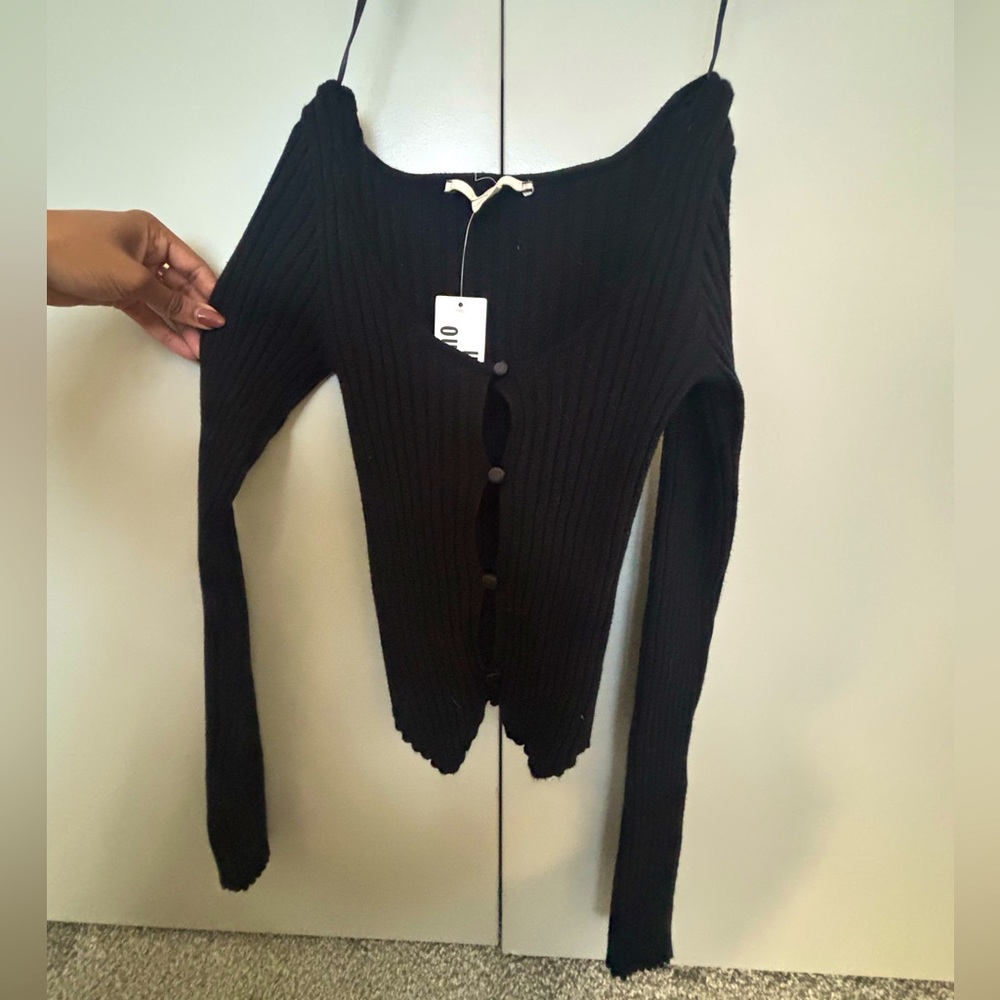 NWT Urban Outfitters Black Sweater with buttons